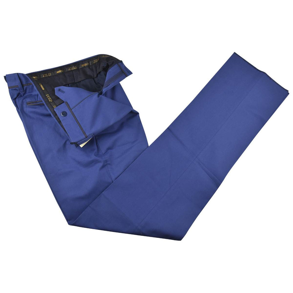 Zilli Zilli Blue Cotton Ea Pants Blue 001
