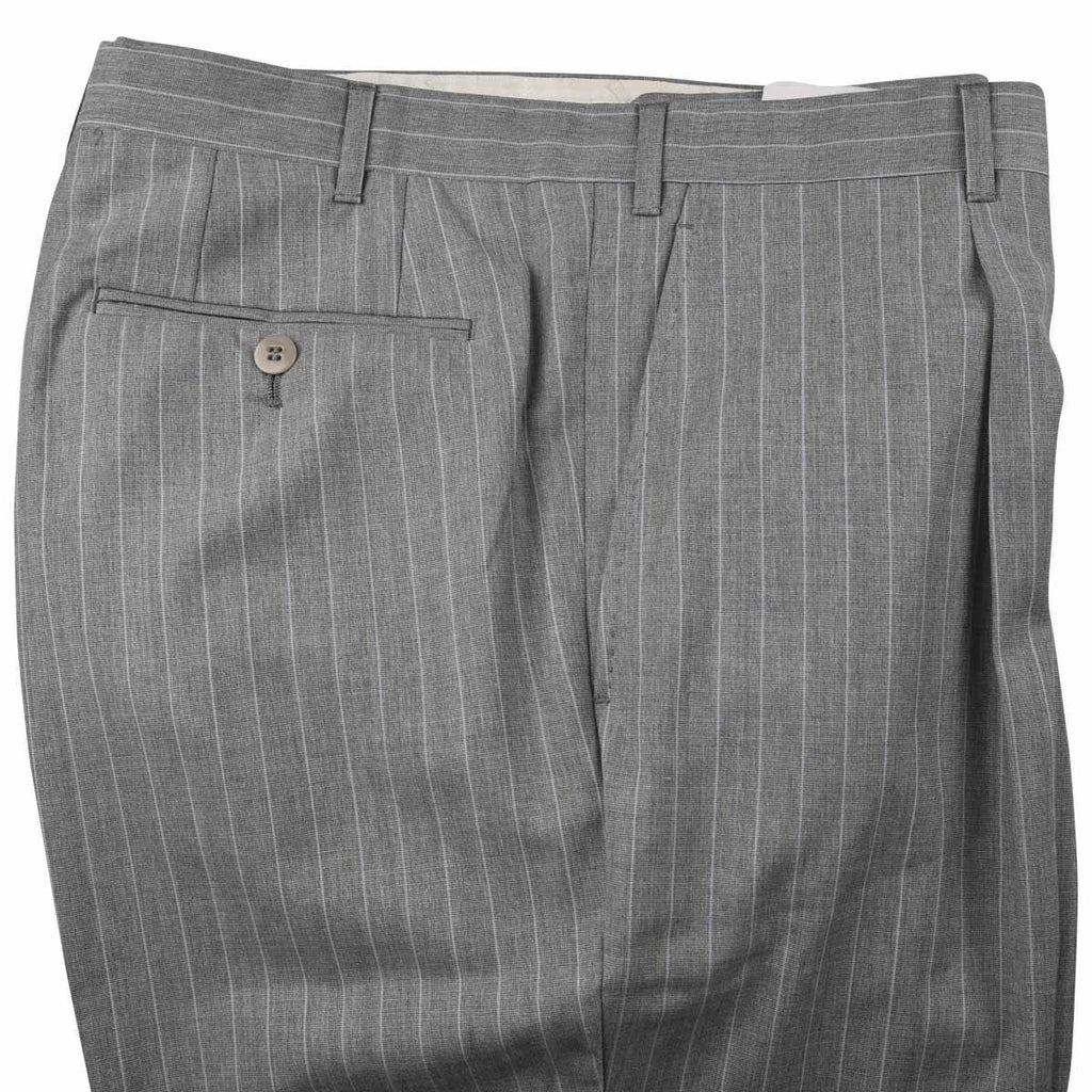 Zilli Gray Light Blue Wool Dress Pants