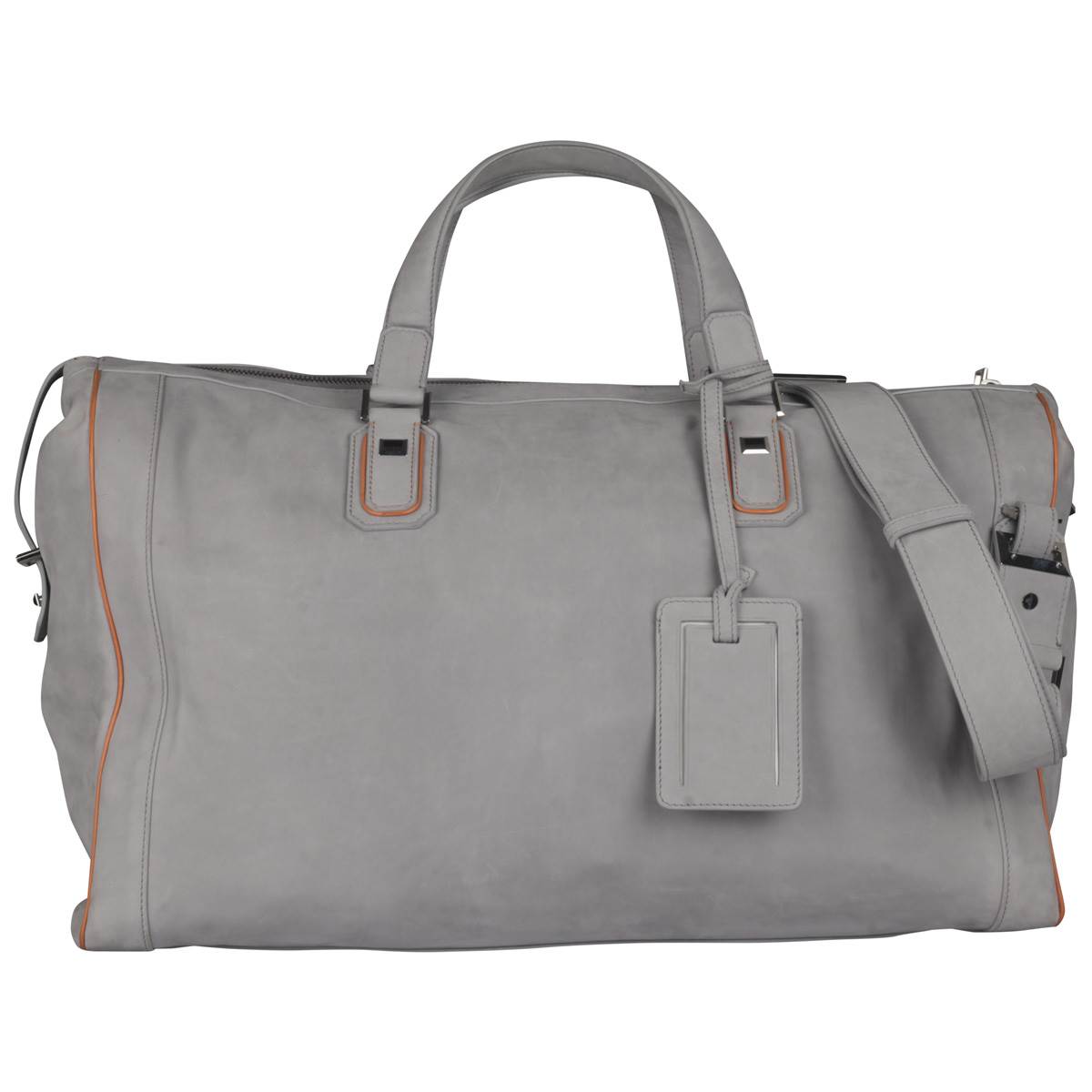 Zilli Zilli Gray Leather Travel Bag Gray 000
