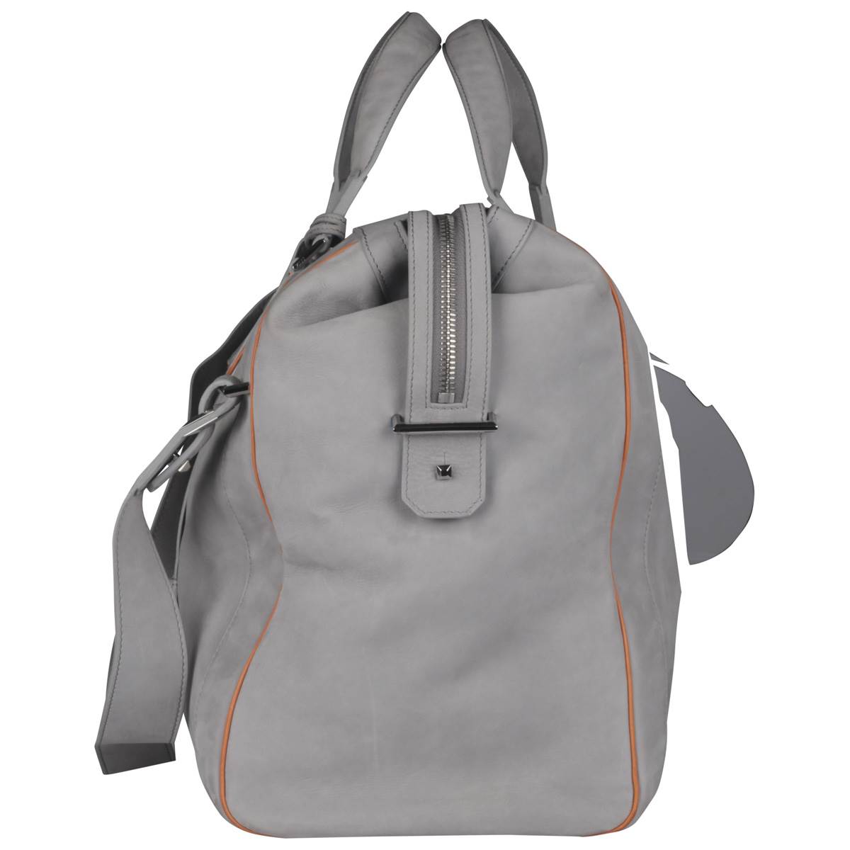 Zilli Gray Leather Travel Bag