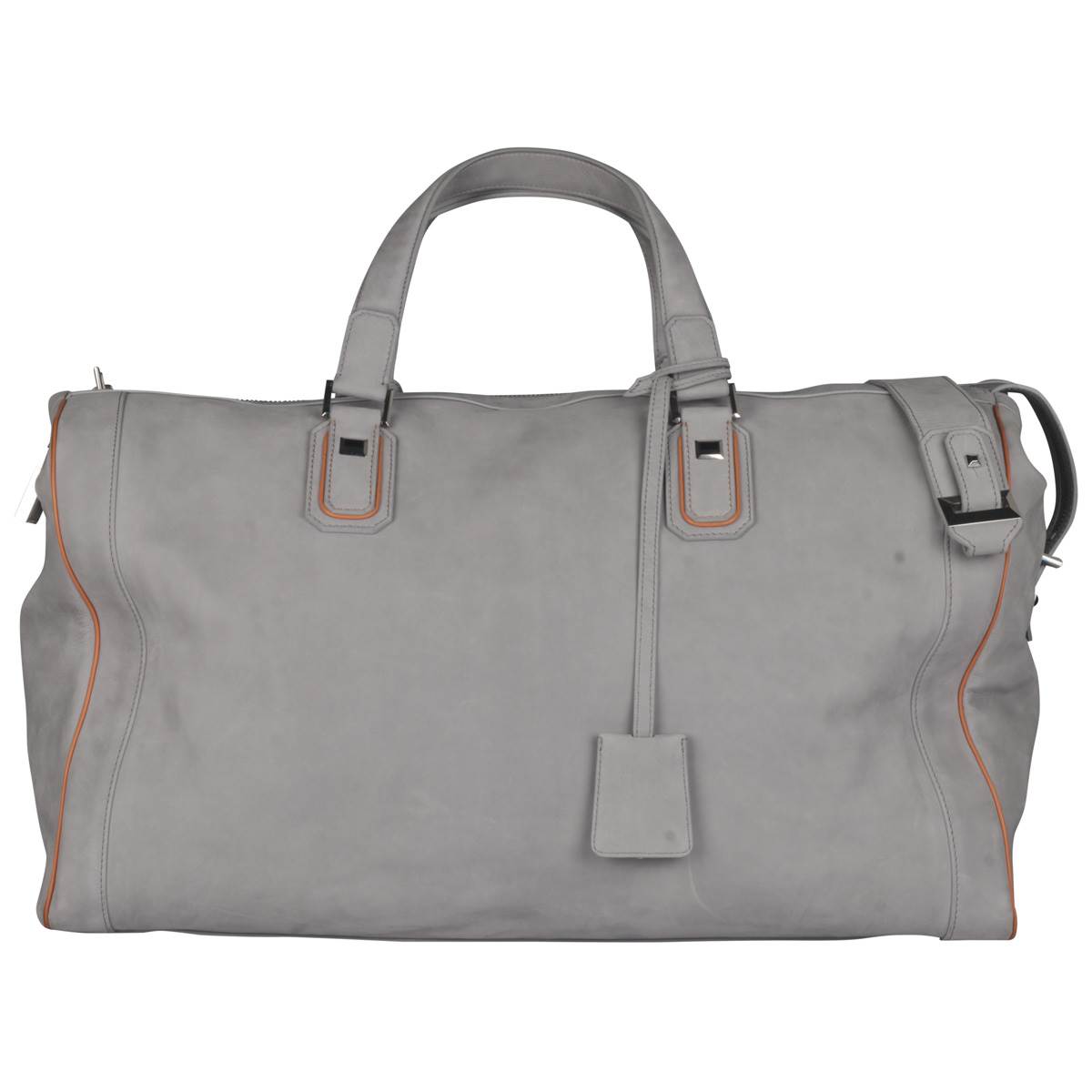 Zilli Gray Leather Travel Bag