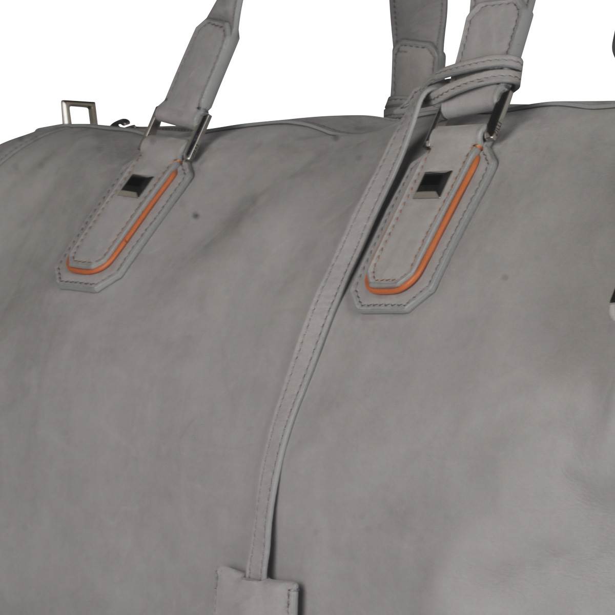 Zilli Gray Leather Travel Bag