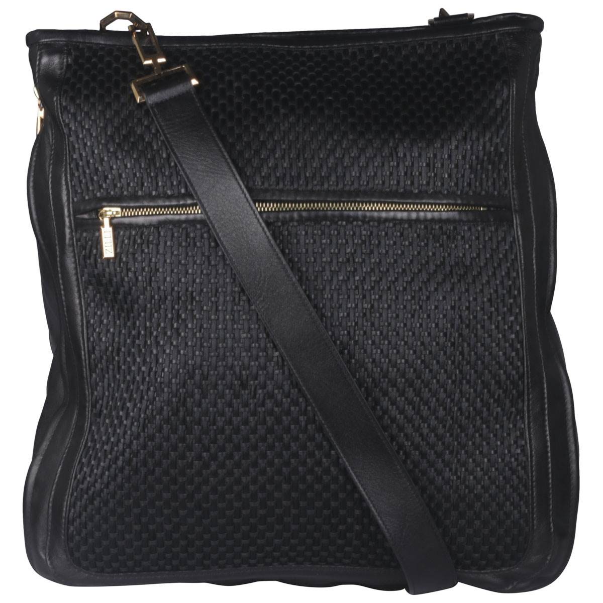 Zilli Zilli Black Calfskin Messenger Bag Black 000