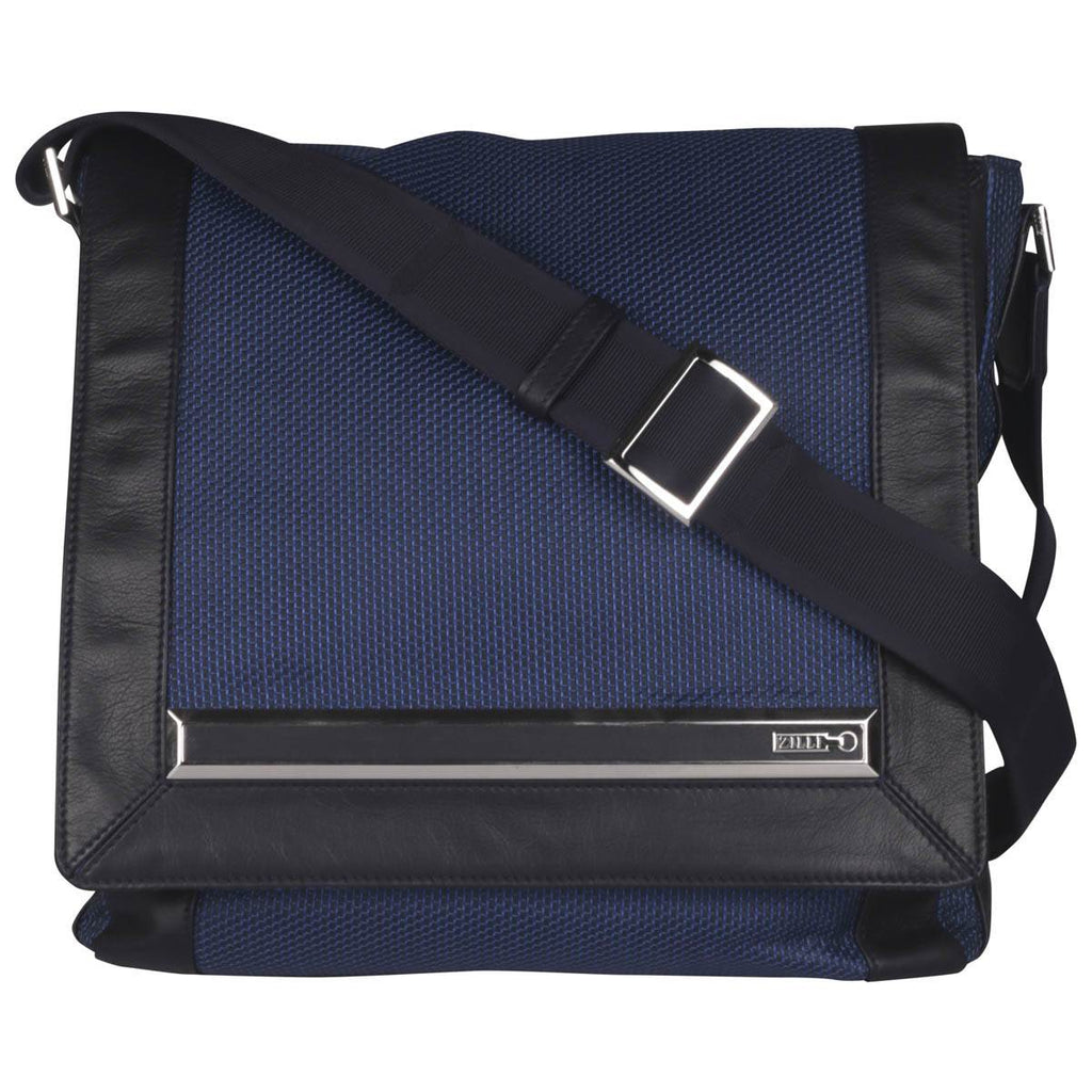 Zilli Zilli Blue Leather Messenger Bag Blue 000