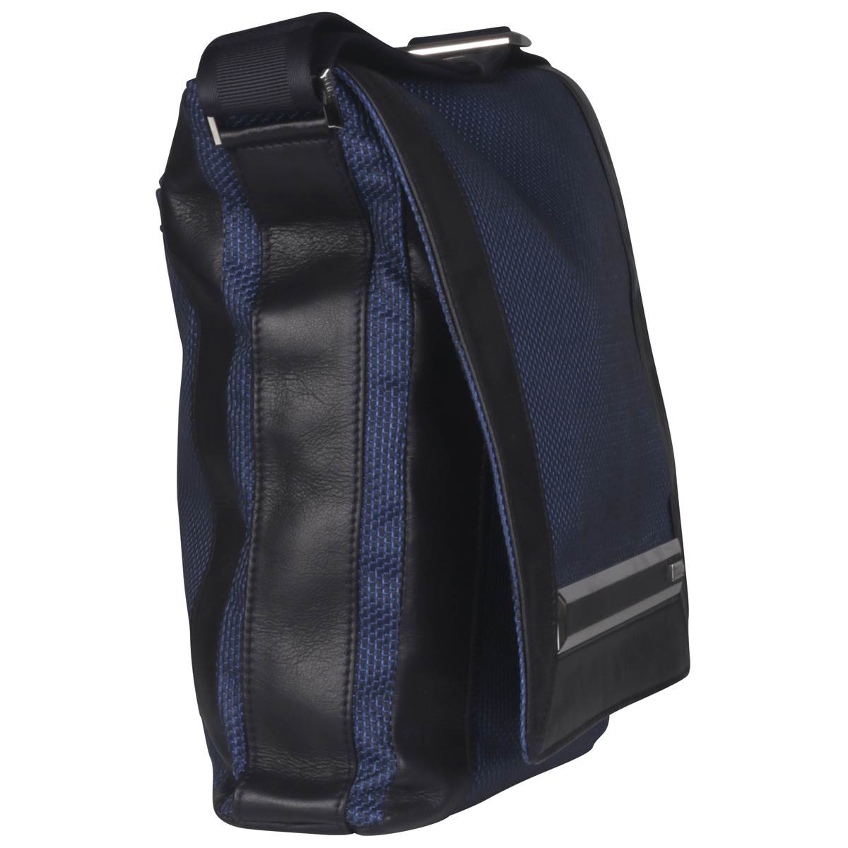 Zilli Zilli Blue Leather Messenger Bag Blue 001