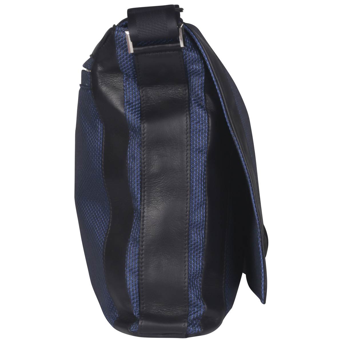 Zilli Blue Leather Messenger Bag