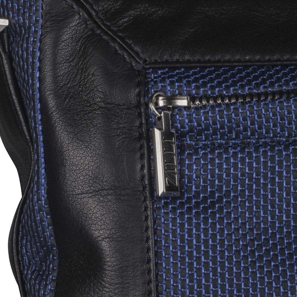 Zilli Blue Leather Messenger Bag