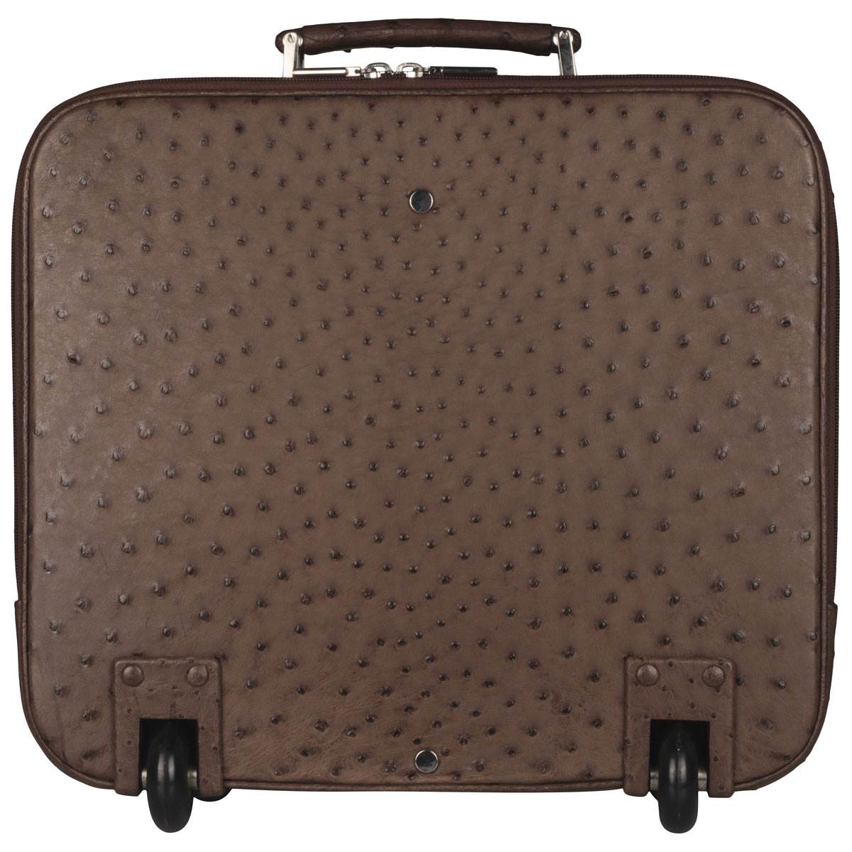 Zilli Brown Ostrich Mini Trolley