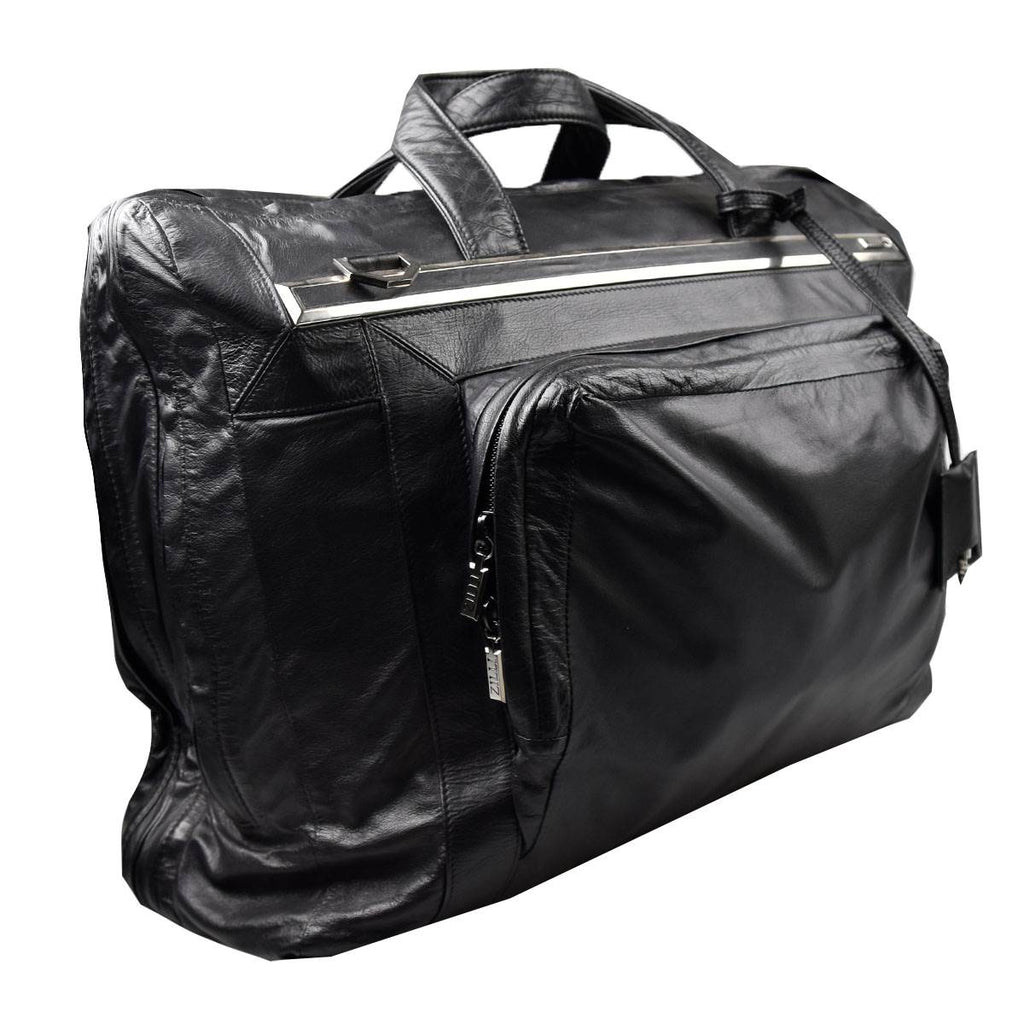 Zilli Zilli Black Leather Briefcase Black 001