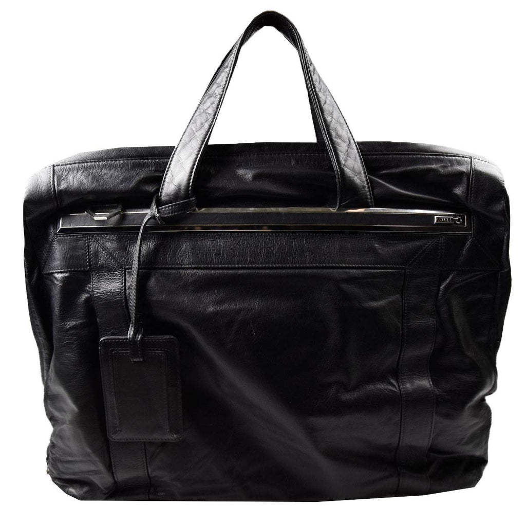 Zilli Black Leather Briefcase