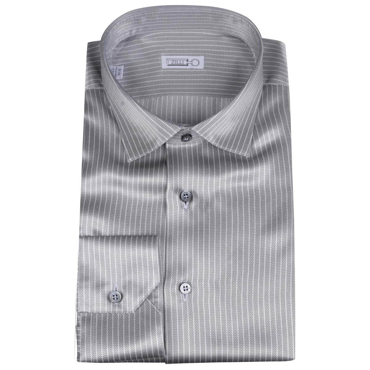 ZILLI Gray Silk Shirt