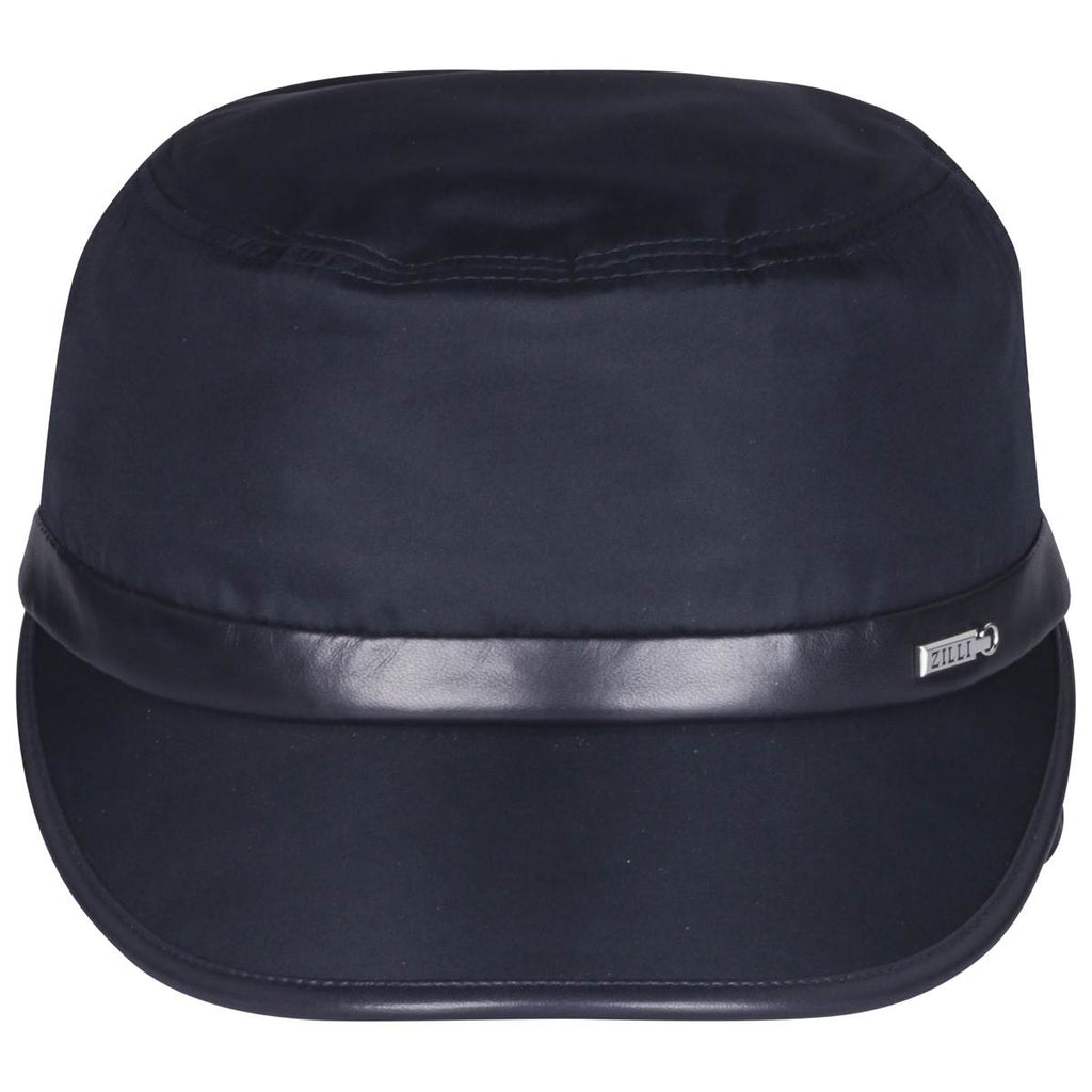 Zilli Zilli Blue Black Silk Lambskin Cashmere Cap Blue/Black 000