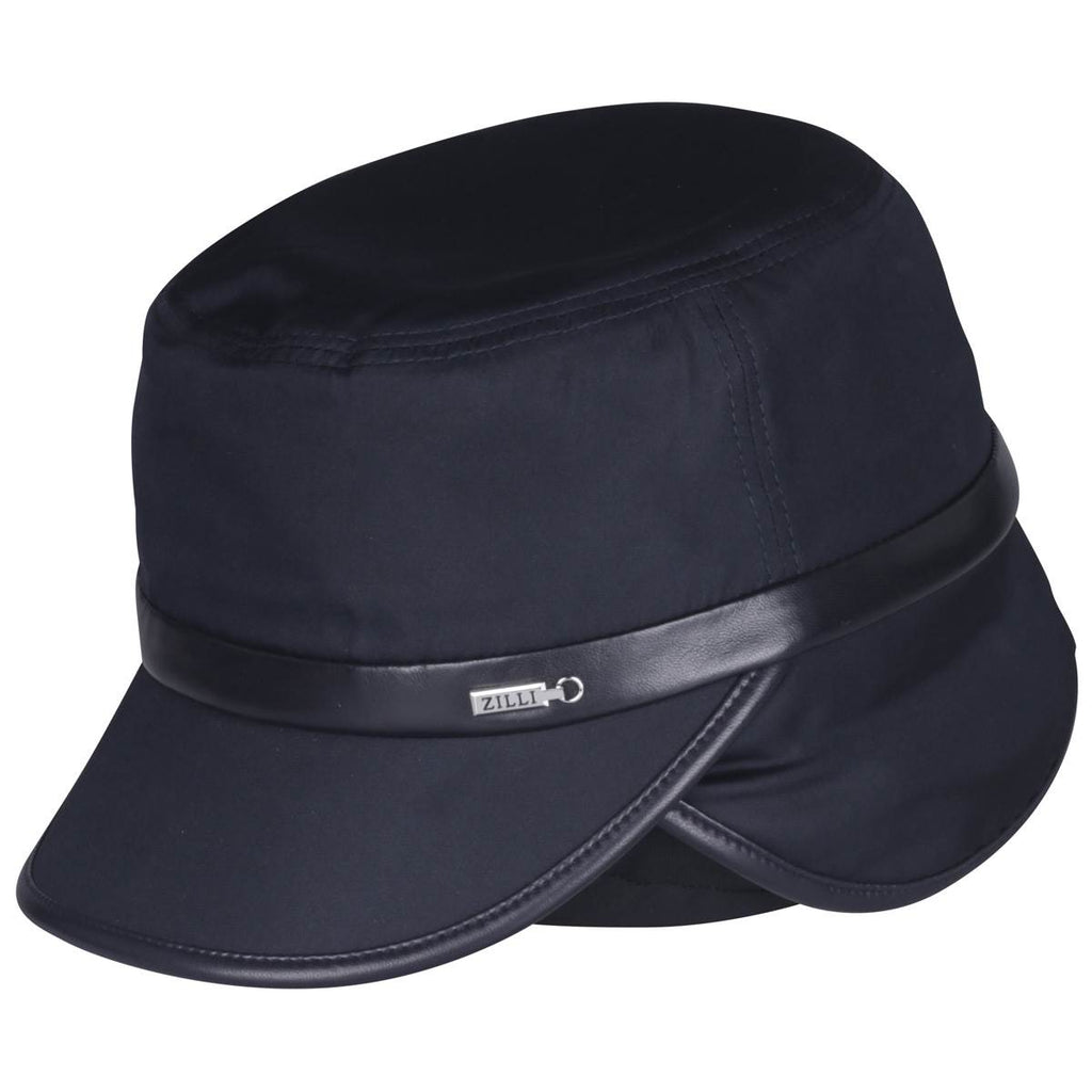 Zilli Zilli Blue Black Silk Lambskin Cashmere Cap Blue/Black 001
