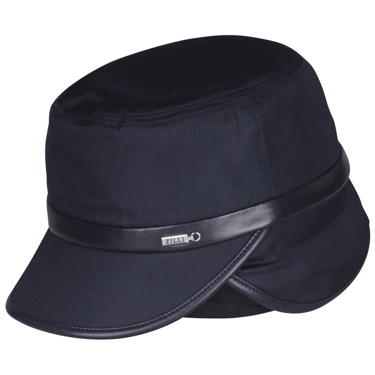 Zilli Zilli Blue Black Silk Lambskin Cashmere Cap Blue/Black 001