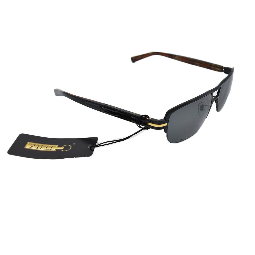 Zilli ZILLI Black Titanium Acetate Sunglasses Black 001