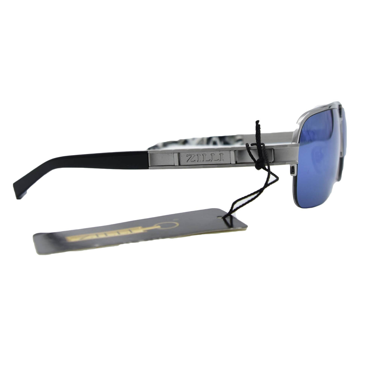 ZILLI Silver Titanium Acetate Sunglasses