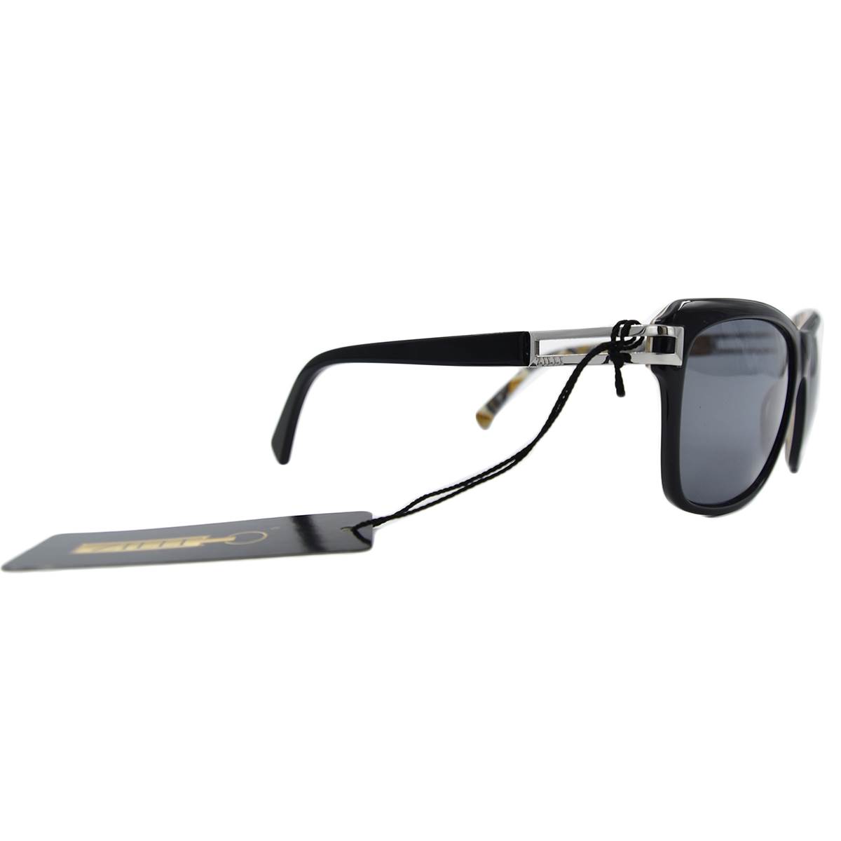 ZILLI Black Acetate Silk Sunglasses