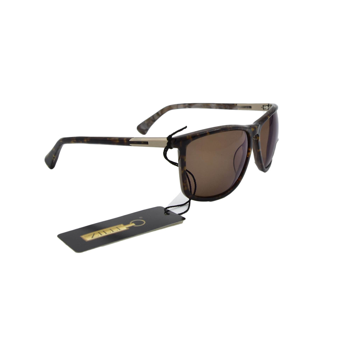 Zilli ZILLI Brown Titanium Acetate Sunglasses Brown 001