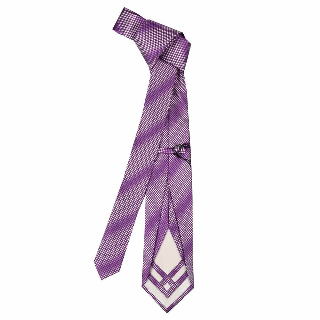 Zilli ZILLI Violet White Silk Tie Violet/White 001