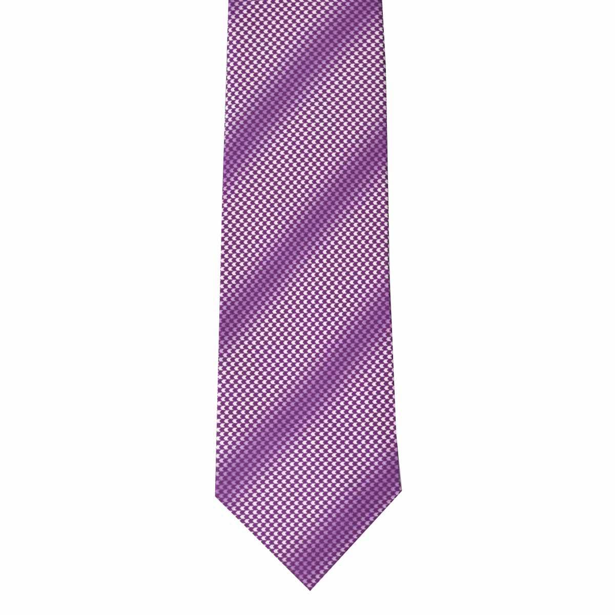 ZILLI Violet White Silk Tie