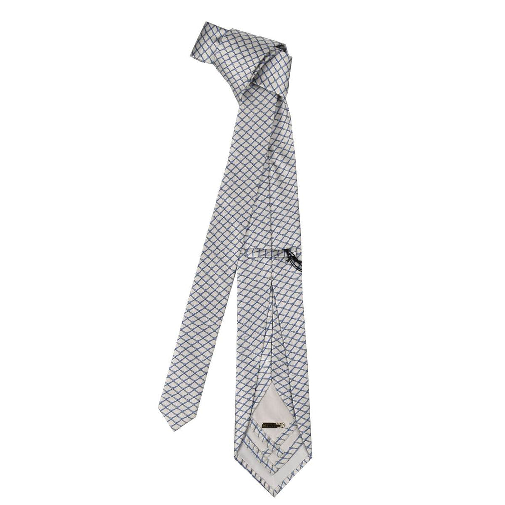 Zilli ZILLI Gray Blue Silk Tie Gray/Blue 001