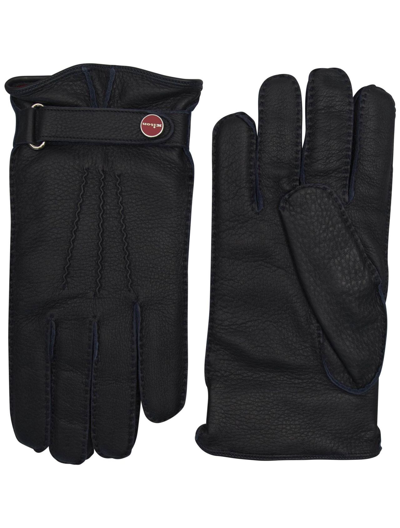 Kiton Black Leather Gloves IsuiT