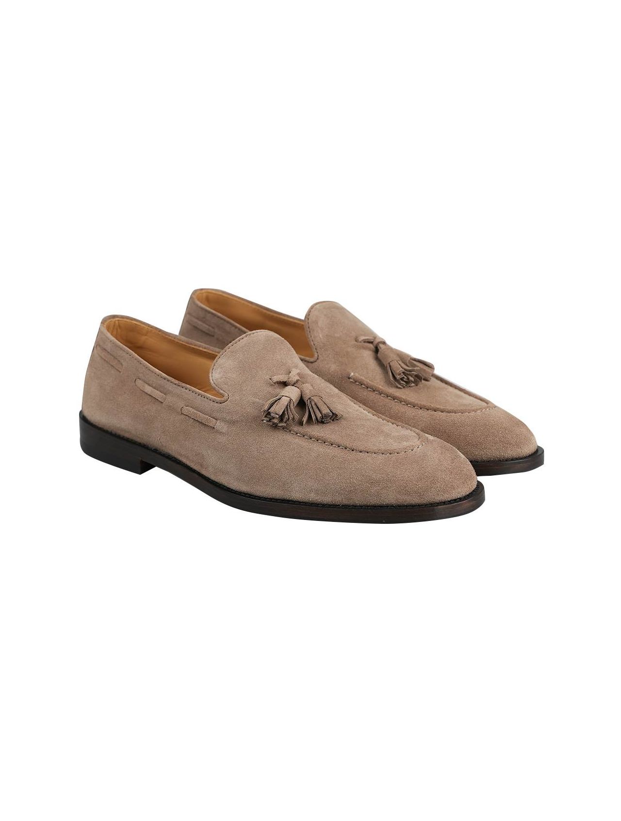 Brunello Cucinelli - Men - Boat Shoes Grey Brown