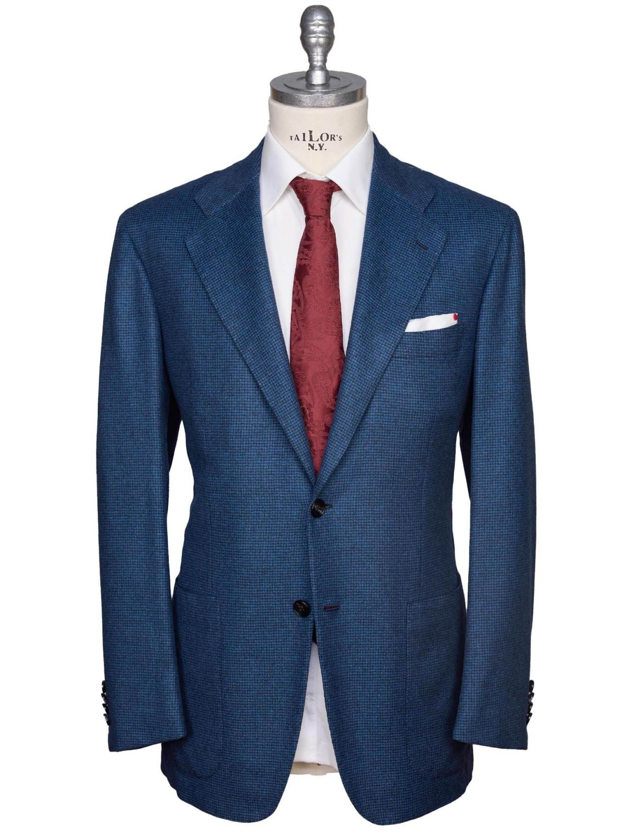 Kiton Blue Cashmere Silk Vicuna Peru Blazer | IsuiT